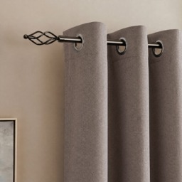 OHS 16mm Extendable Twist Curtain Pole, Gunmetal - 70-120cm - thumbnail 1