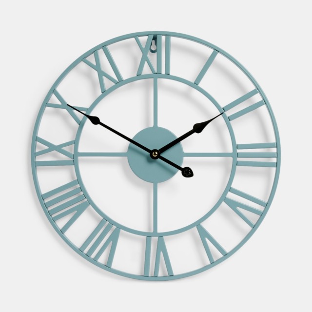 OHS Skeleton Wall Clock - Blue - image 1