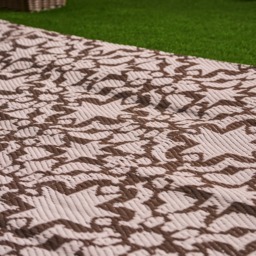 OHS Tile Print Reversible Outdoor Rug, Natural - 160 x 230cm - thumbnail 2