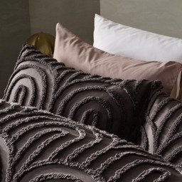 OHS Tufted Arches Duvet Cover Set, Coffee - King - thumbnail 2