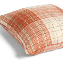 OHS 4 Pack Woven Check Cushion Covers - Rust - thumbnail 5