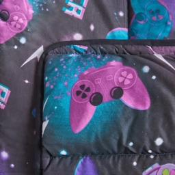 OHS Gaming Coverless 10.5 Tog Duvet Set, Neon -  Single - thumbnail 4