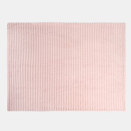 OHS Faux Fur Thick Ribbed Throw - Blush - thumbnail 3