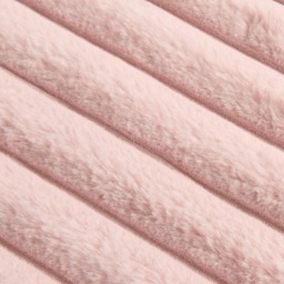 OHS Faux Fur Thick Ribbed Throw - Blush - thumbnail 5