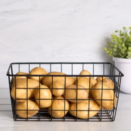 OHS Multipurpose Metal Wire Storage Basket - Black - thumbnail 3