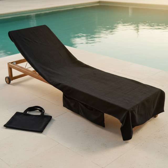 OHS Beach Towel In A Bag - Black - image 1