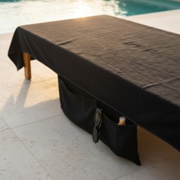 OHS Beach Towel In A Bag - Black - thumbnail 3
