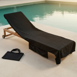 OHS Beach Towel In A Bag - Black