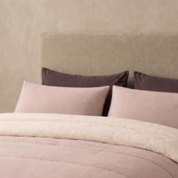 OHS Sherpa Reverse Coverless 10.5 Tog Duvet Set, Natural - Double - thumbnail 2