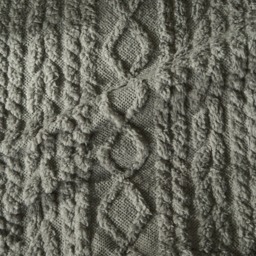 OHS Cable Knit Sherpa Fleece Duvet Cover Set, Grey - Double - thumbnail 4