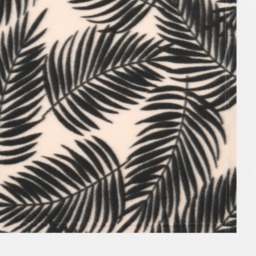 OHS Palm Leaf Print Fleece Throw - Monochrome - thumbnail 4