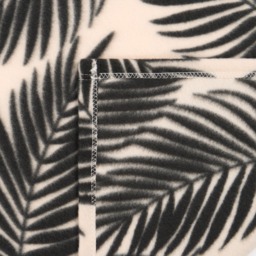 OHS Palm Leaf Print Fleece Throw - Monochrome - thumbnail 5