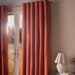OHS Woven Texture Eyelet Blackout Curtains, Rust - 66 x 72in - thumbnail 3