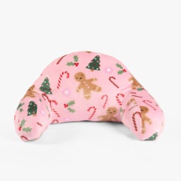 OHS Kids Gingerbread Man Fleece Cuddle Cushion - Pink - thumbnail 3