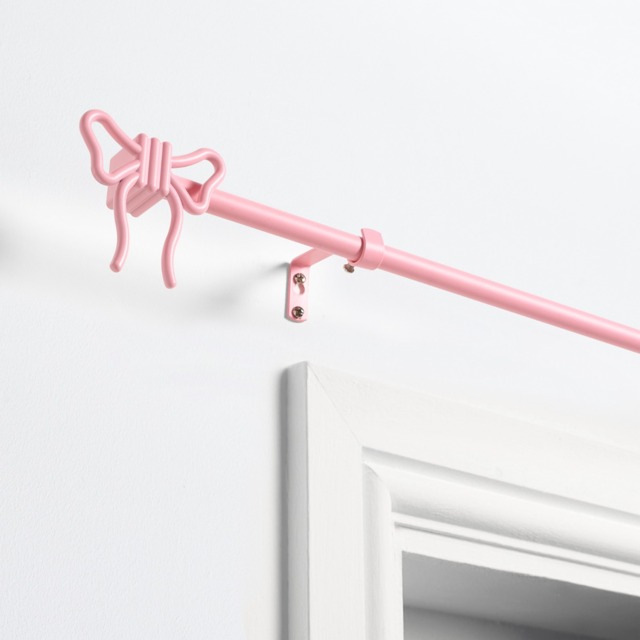 OHS 16mm Extendable Bow Curtain Pole, Pink- 70-120cm - image 1