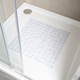 OHS Square PVC Slip Resistant Shower Mat - Clear - thumbnail 1