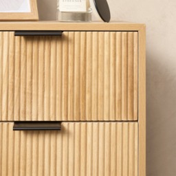 OHS Ribbed 4-Drawer Unit - Light Wood - thumbnail 3