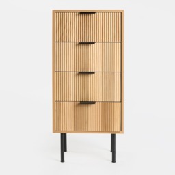 OHS Ribbed 4-Drawer Unit - Light Wood - thumbnail 4