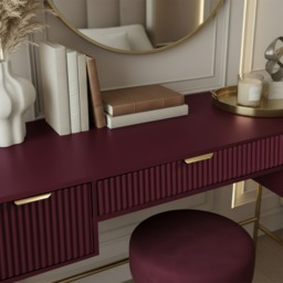 OHS Ribbed Dressing Table - Dark Berry - thumbnail 3