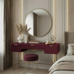 OHS Ribbed Dressing Table - Dark Berry - thumbnail 2
