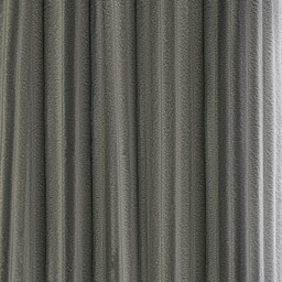 OHS Ribbed Fleece Thermal Curtains, Grey - 66 x 90in - thumbnail 2