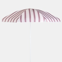 OHS Stripe Print Outdoor Parasol - Chocolate/Cream - thumbnail 3