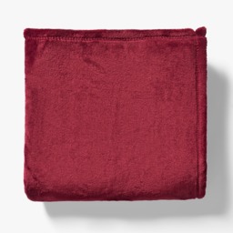 OHS Supersoft Throw, Burgundy - 120 x 150cm - thumbnail 3