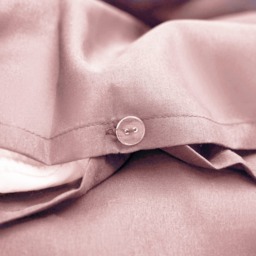 OHS Crushed Velvet Band Duvet Set, Blush Pink - Double - thumbnail 2