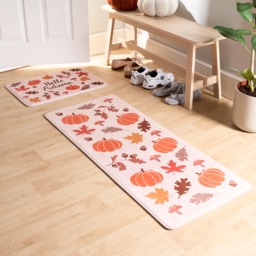 OHS Washable Cosy Autumn Printed Runner - Natural - thumbnail 2