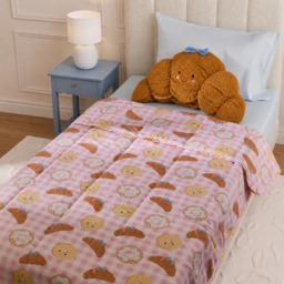 OHS Croissant 4.5 Tog Coverless Duvet & Filled Pillow Set, Pink - Single - thumbnail 5