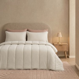 OHS Coverless 10.5 Tog Duvet Set, Stone - King - thumbnail 1
