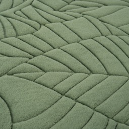 OHS Leaf Embossed Plush Foam Bath Mat - Green - thumbnail 5