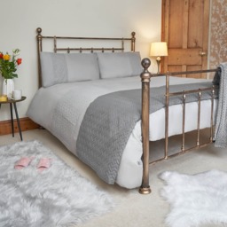 OHS Quilted Throw, Charcoal - 200 x 240cm - thumbnail 4