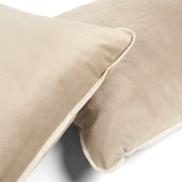 OHS Matte Velvet Piped Edge Cushion Covers, Mink - 45 x 45cm - thumbnail 4