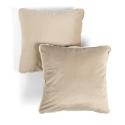 OHS Matte Velvet Piped Edge Cushion Covers, Mink - 45 x 45cm - thumbnail 3
