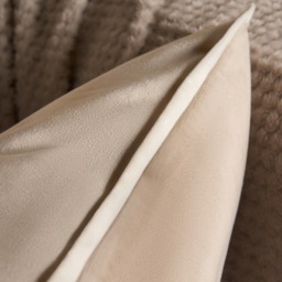 OHS Matte Velvet Piped Edge Cushion Covers, Mink - 45 x 45cm - thumbnail 2