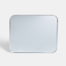 OHS Framed Bathroom Wall Vanity Mirror - Silver