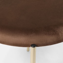 OHS Velvet Dining Chair - Coffee/Gold - thumbnail 5