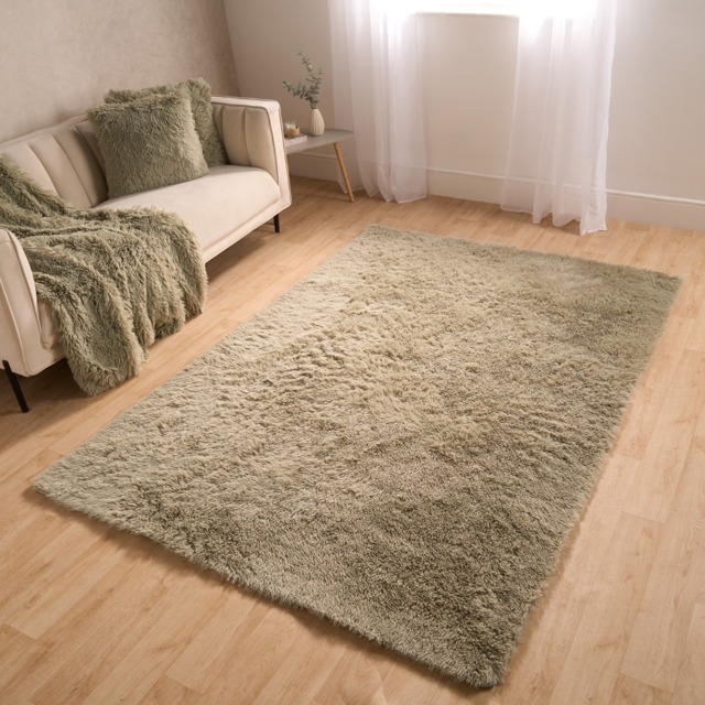 OHS Fluffy Rug, Sage - 80 x 150 cm - image 1