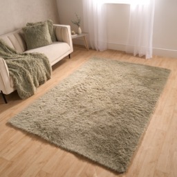 OHS Fluffy Rug, Sage - 80 x 150 cm - thumbnail 1