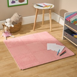 OHS 9 Piece Interlocking Teddy Tiles - Pink - thumbnail 1