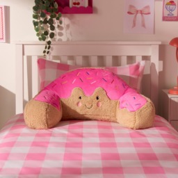 OHS Dolly The Doughnut Cuddle Cushion - Brown/Pink - thumbnail 3