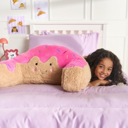 OHS Dolly The Doughnut Cuddle Cushion - Brown/Pink - thumbnail 2