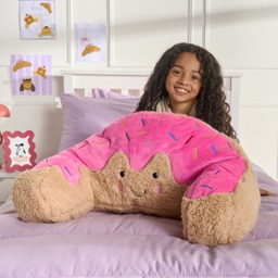 OHS Dolly The Doughnut Cuddle Cushion - Brown/Pink - thumbnail 1