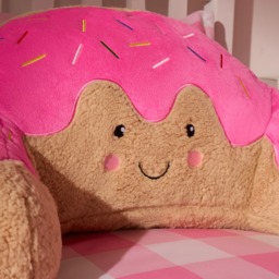 OHS Dolly The Doughnut Cuddle Cushion - Brown/Pink - thumbnail 5