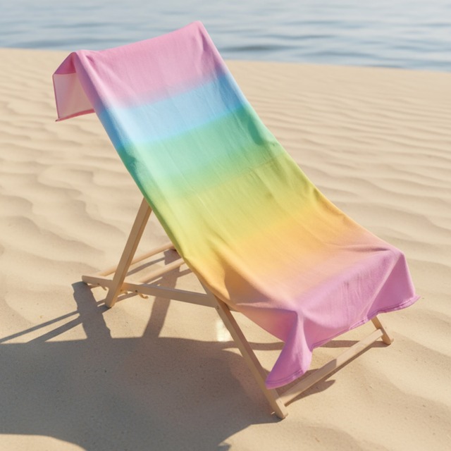 OHS Ombre Print Beach Towel - Multi - image 1