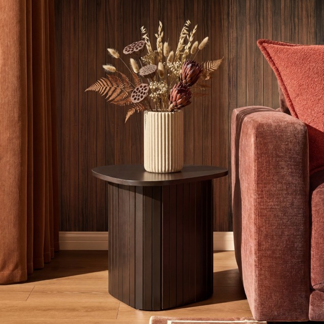 OHS Madison Ribbed Side Table - Chocolate - image 1