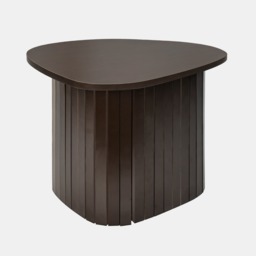 OHS Madison Ribbed Side Table - Chocolate - thumbnail 2