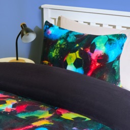 OHS Kids Football Fleece Duvet Cover Set, Neon - Single - thumbnail 2