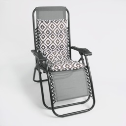 OHS 2-Seater Indoor/Outdoor Geometric Print Foam Bench Pad - Grey/White - thumbnail 5
